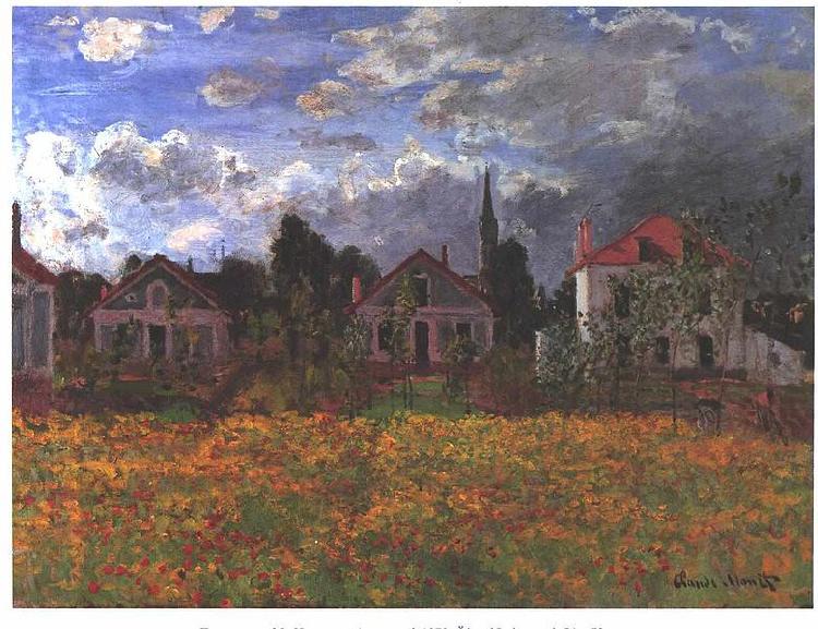 Claude Monet Maisons d'Argenteuil oil painting image